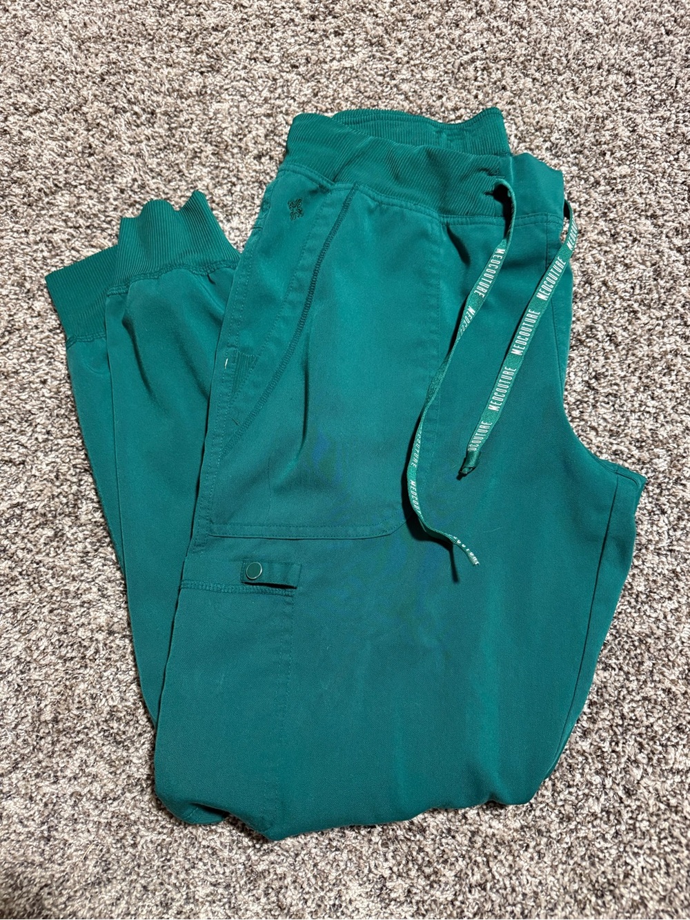 Med Couture Teal Jogger Pants with Drawstring